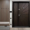 Еднокрила входна врата Т109, цвят Тъмен Орех