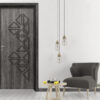 Интериорна врата Ефапел, модел 4558p, цвят Сив Кестен