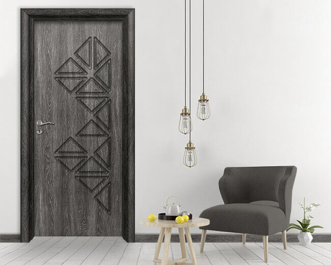 Интериорна врата Ефапел, модел 4558p, цвят Сив Кестен