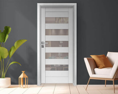 Интериорна врата Gradde Aaven Glas, цвят Бял мат