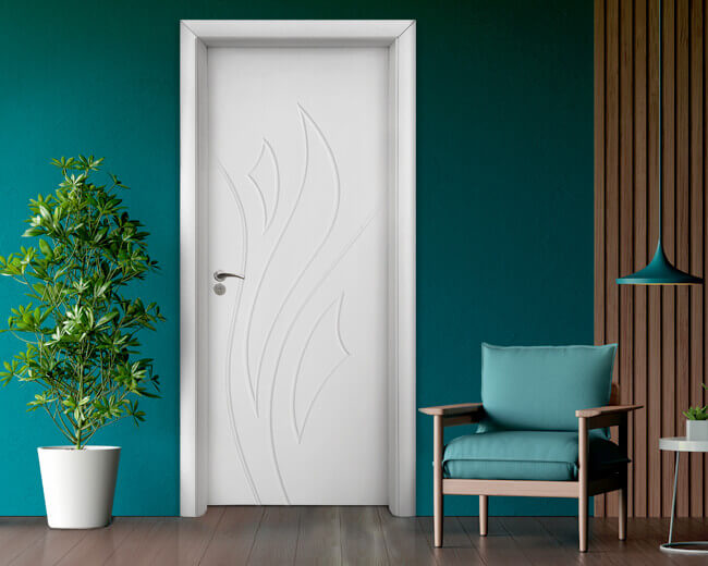 Интериорна врата Стандарт, модел 033-P, цвят Бял