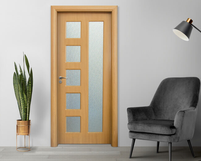 Интериорна врата Стандарт, модел 048, цвят Светъл Дъб