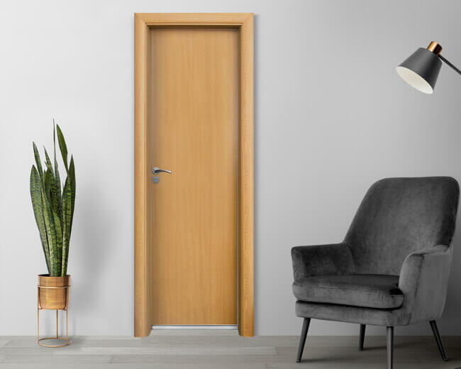 Алуминиева врата Standart - цвят Светъл дъб
