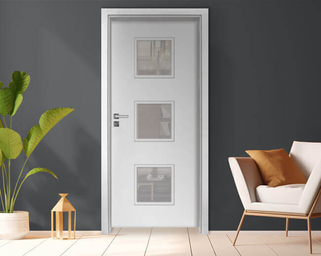 Интериорна врата Gradde Bergedorf, цвят Бял мат