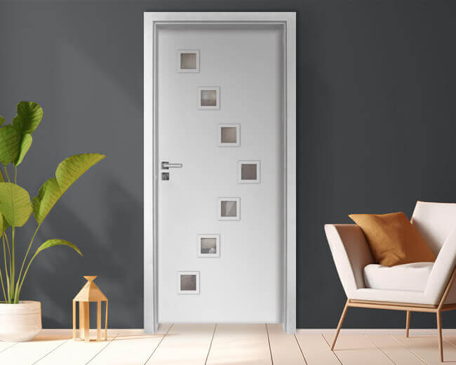 Интериорна врата Gradde Zwinger, цвят Бял мат