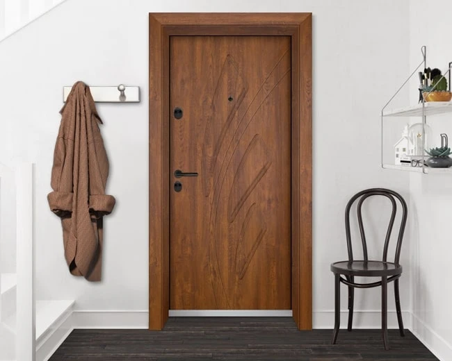 Входна врата Unison Optima 202p - Златен дъб