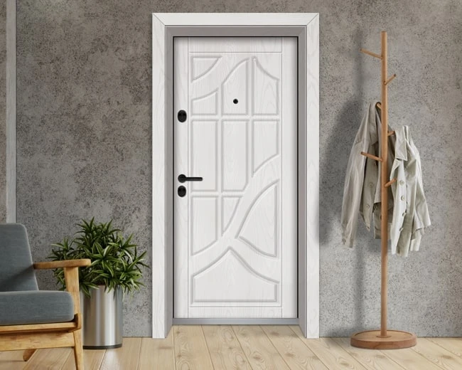 Входна врата Unison Optima 3003p - Снежен бор