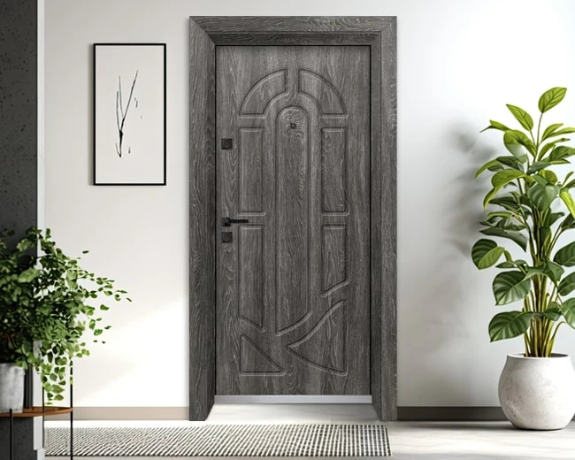 Входна врата Unison Optima 4512p - Сив Ясен