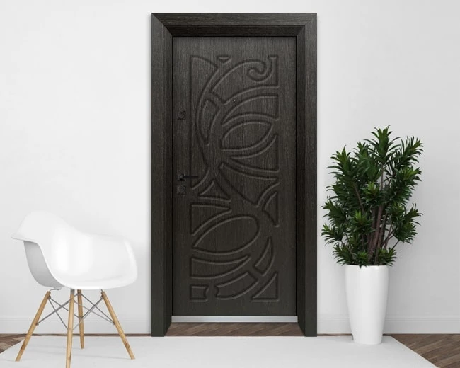 Входна врата Unison Optima 4527p - Черна Мура