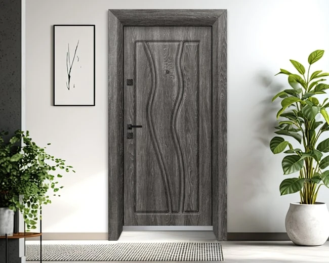 Входна врата Unison Optima 4542p - Сив Ясен