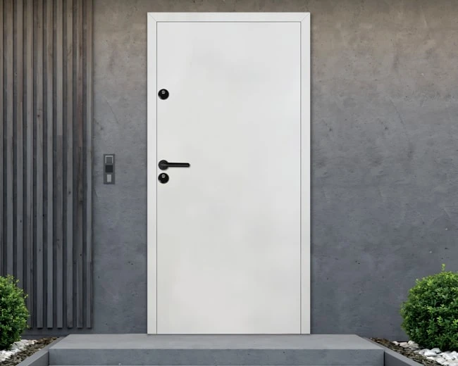 Входна врата Unison Термо + модел Basic - Бял Мат
