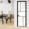 Стъклена интериорна врата, Lusso L-10 Черен Мат