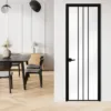 Стъклена интериорна врата, Lusso L-2 Черен Мат