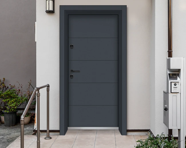 Входна врата Unison Clima Pro, цвят Графит